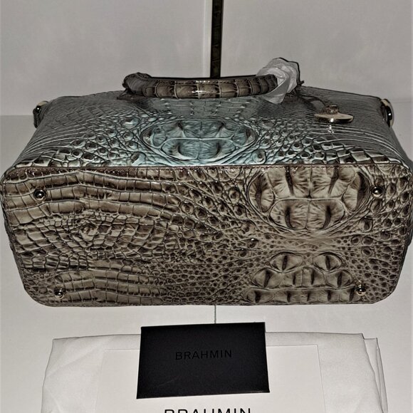 (NOT FOR SALE) Authentic Nwt Brahmin Duxbury Bluebell Ombre Croc Medium Satchel - Picture 7 of 10